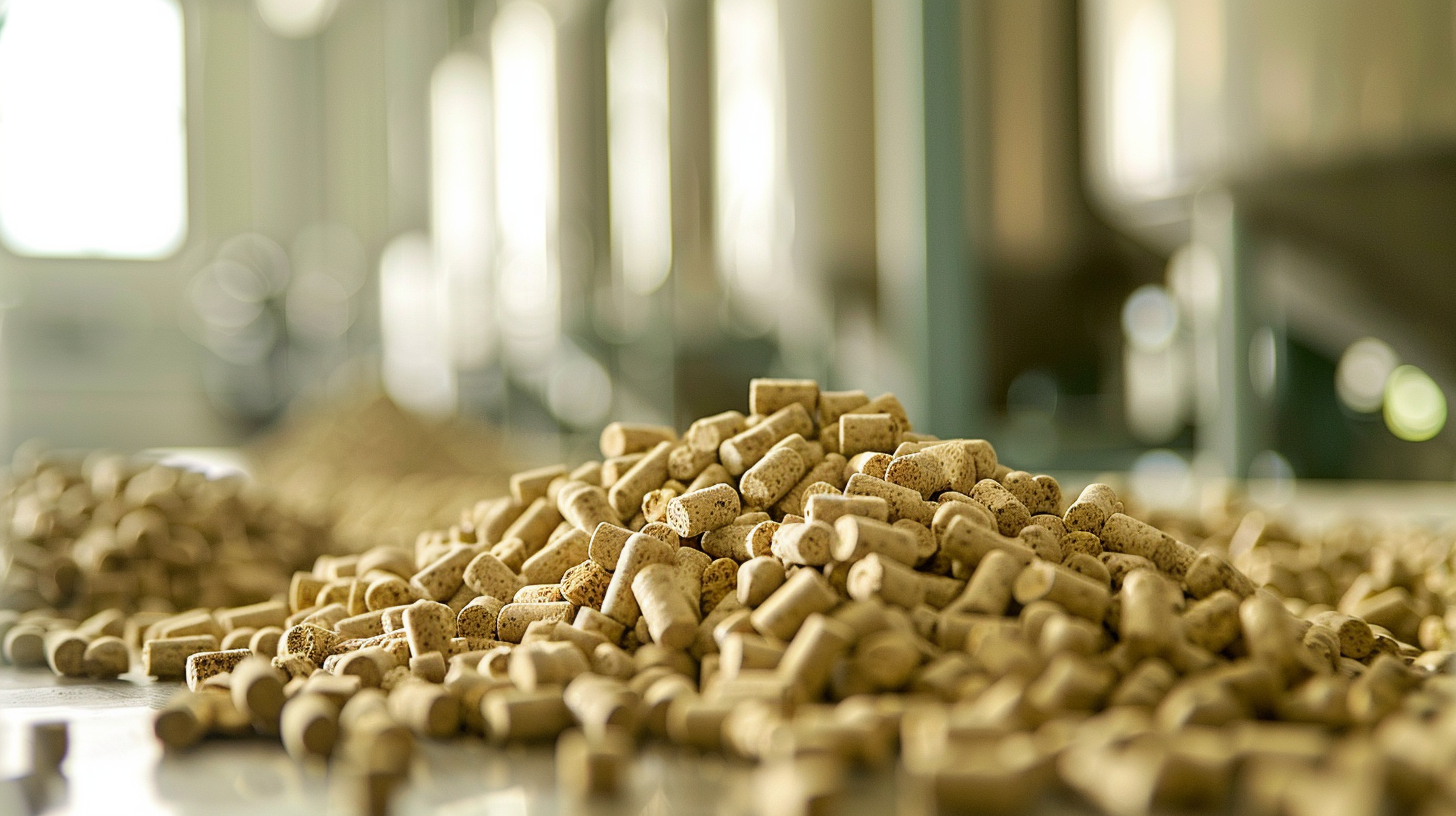 Granulés alimentaires pour animaux de haute qualité démontrant durabilité et intégrité structurelle